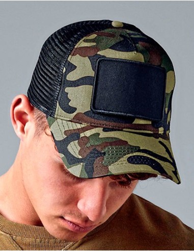 B-B641-Removable Patch Snapback Trucker